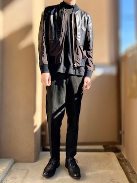 「Paul Smith（ポールスミス）のアイテム（ブルゾン）」を使った、るーとさん（メンズ・176cm）の春コーディネート