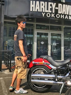 「M（エム）のアイテム（アクセサリー）」を使った、KOHさん（メンズ・172cm）の夏コーディネート