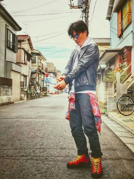 「M（エム）のアイテム（アクセサリー）」を使った、KOHさん（メンズ・172cm）の秋コーディネート