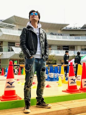 「オールスター」｜「アイテム（財布/小物）」を使った、KOHさん（メンズ・172cm）の秋コーディネート