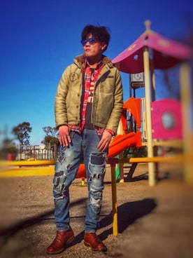 「HEATH（ヒース）のアイテム」を使った、KOHさん（メンズ・172cm）の冬コーディネート