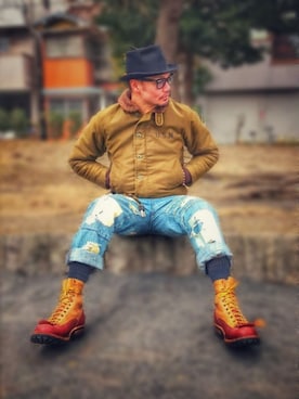 「CALEE（キャリー）のアイテム（キーケース/キーアクセサリー）」を使った、KOHさん（メンズ・172cm）の冬コーディネート
