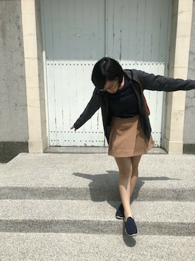 「UNIQLO（ユニクロ）のアイテム（スタジャン）」を使った、RDainさん（レディース・146cm）の夏コーディネート