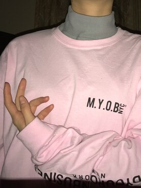 「M.Y.O.B（エム.ワイ.オー.ビー）のアイテム（Tシャツ/カットソー）」を使った、GAWAさん（レディース・162cm）の冬コーディネート