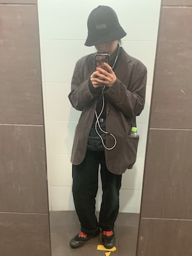 「おじさん」｜「アイテム（その他アウター）」を使った、GAWAさん（レディース・162cm）の春コーディネート