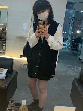「M.Y.O.B（エム.ワイ.オー.ビー）のアイテム（トップス）」を使った、GAWAさん（レディース・162cm）の春コーディネート