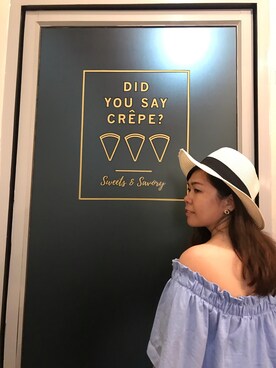 「H&M（エイチ・アンド・エム）のアイテム（スカート、ブルー系）」を使った、debbydebbyさん（レディース）の秋コーディネート