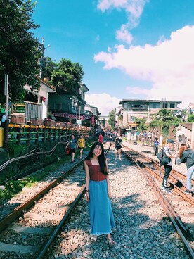 「RAINBOW SHOPのアイテム」を使った、Jessieさん（レディース・163cm）の夏コーディネート