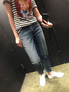 「COMMON PROJECTS（コモンプロジェクト）のアイテム」を使った、Ling Tangさん（レディース・168cm）の春コーディネート