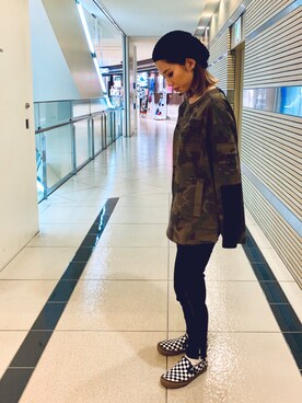 「AVIREXMILITARYCAMP」｜きゃらさわさん（レディース・153cm）の夏コーディネート