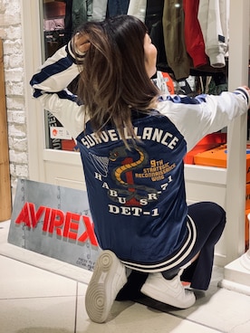 「AVIREX（アヴィレックス）のアイテム（ブルゾン）」を使った、きゃらさわさん（レディース・153cm）の冬コーディネート