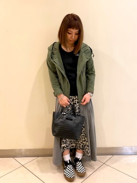 「AVIREXBelle」｜きゃらさわさん（レディース・153cm）の冬コーディネート