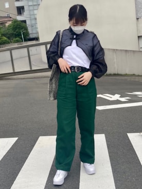 「ラコステ」｜みすずさん（レディース・151cm・10代）の春コーディネート