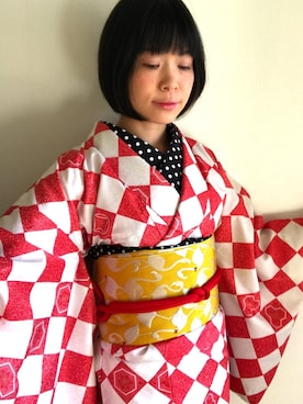 「きもの」｜「アイテム（浴衣）」を使った、さくらんさん（レディース・154cm）の冬コーディネート