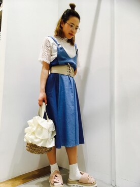 「ASZAKKA（アザッカ）のアイテム（バッグ）」を使った、よこやまさん（レディース・159cm）の春コーディネート