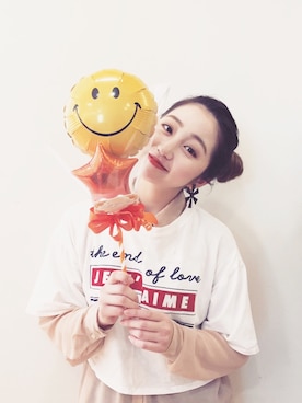 「CHEAP MONDAY（チープマンデイ）のアイテム（アクセサリー）」を使った、EMMAさん（レディース・161cm）の春コーディネート