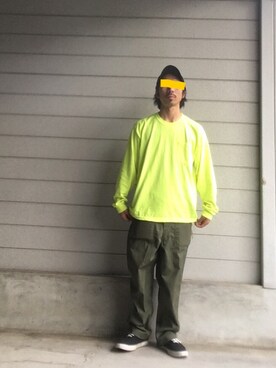 「Dickies（ディッキーズ）のアイテム（キャップ、ブラック系）」を使った、理一さん（メンズ・163cm）の春コーディネート