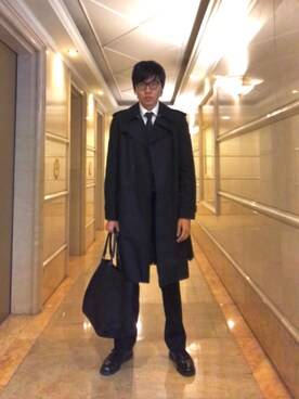 「SAINT LAURENT PARIS（サンローランパリ）のアイテム（トレンチコート）」を使った、LKさん（メンズ・178cm）の春コーディネート