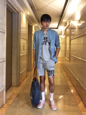 スウェットを使った Freecity のメンズ人気ファッションコーディネート Wear