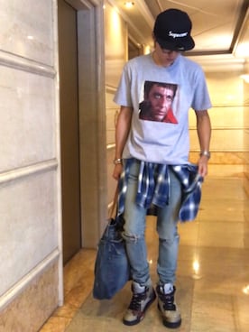 「Saint Laurent」｜「アイテム（キャップ）」を使った、LKさん（メンズ・178cm）の秋コーディネート