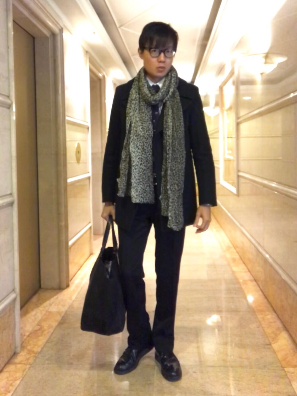 イヴサンローランYves Saint Laurent シャギーウールチェック柄