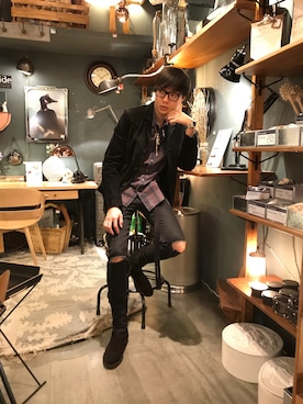 「RAGS McGREGOR （ラグスマックレガー）のアイテム（シューズ）」を使った、LKさん（メンズ・178cm）の春コーディネート
