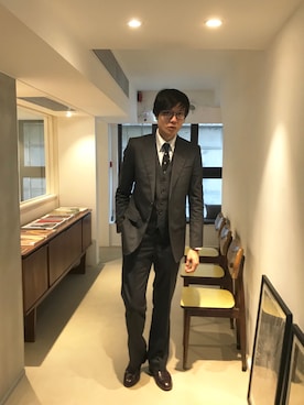 「N.HOOLYWOOD」｜「アイテム（セットアップ）」を使った、LKさん（メンズ・178cm）の春コーディネート