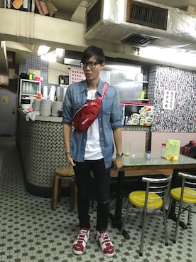 「fannypack」｜LKさん（メンズ・178cm）の春コーディネート