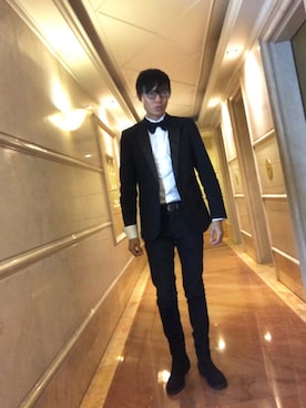 「タキシード」｜「アイテム（ジャケット/アウター）」を使った、LKさん（メンズ・178cm）の夏コーディネート