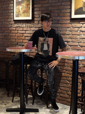 「minedenim」｜「アイテム（アクセサリー）」を使った、LKさん（メンズ・178cm）の秋コーディネート