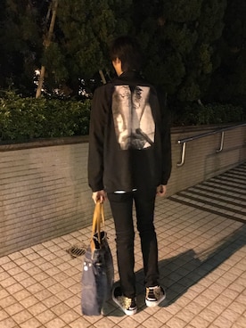 「minedenim」｜「アイテム（ブルゾン）」を使った、LKさん（メンズ・178cm）の冬コーディネート