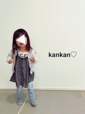 「ウスイロデニム」｜kankanさん（キッズ・90cm）の春コーディネート