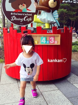 「NIKEスニーカー」｜kankanさん（キッズ・90cm）の春コーディネート