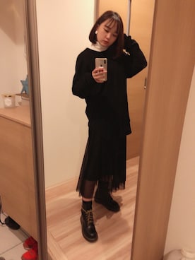 「KMRii」｜「アイテム（アクセサリー）」を使った、Maiさん（レディース・158cm）の秋コーディネート