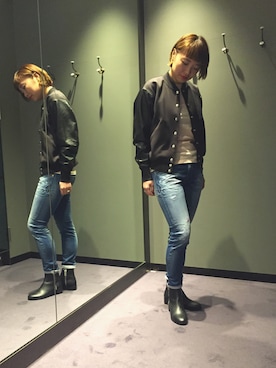 「札幌PARCO」｜uesugi.さん（レディース・165cm）の冬コーディネート