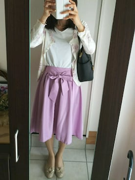 「MISCH MASCH（ミッシュマッシュ）のアイテム（アンサンブル）」を使った、azuさん（レディース・168cm）の夏コーディネート