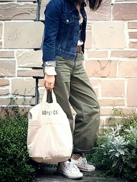 「URBAN RESEARCH（アーバンリサーチ）のUR ワイドリブ袖フレアカットソー（Tシャツ/カットソー）」を使った、reeさん（レディース・158cm）の春コーディネート