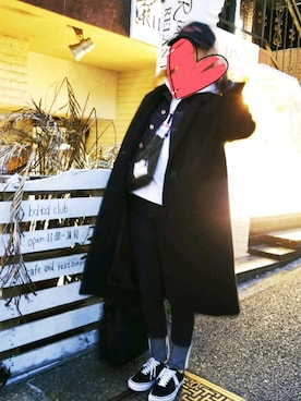 「DIESEL（ディーゼル）の00SX8B084FS（デニムジャケット）」を使った、reeさん（レディース・158cm）の冬コーディネート