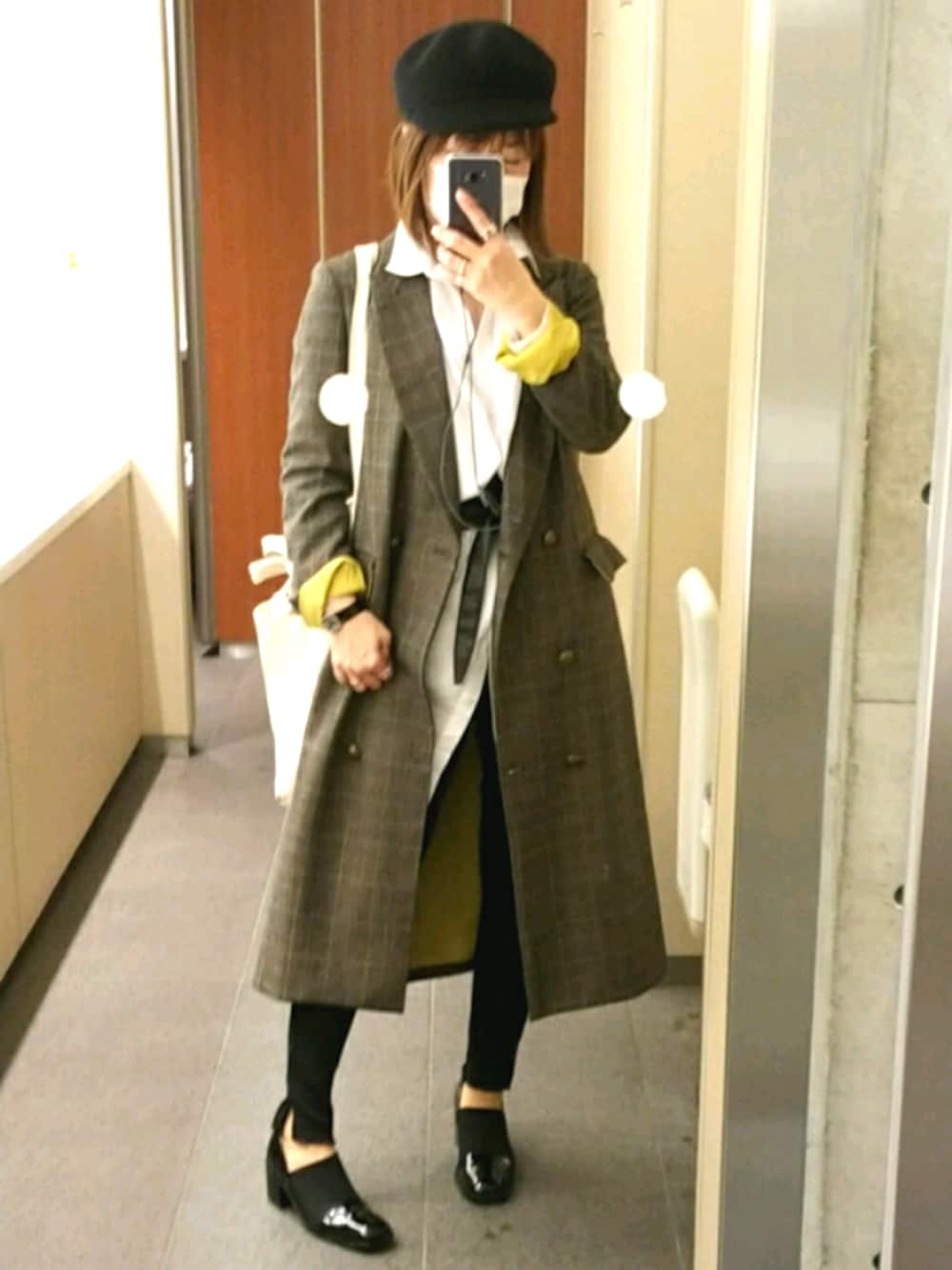 Ameri（アメリ）の「GLEN CHECK DOUBLE COAT（チェスターコート）」 - WEAR