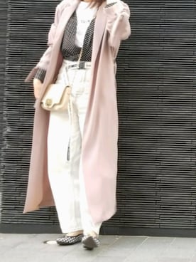 「花見」｜「アイテム（その他アウター）」を使った、reeさん（レディース・158cm）の春コーディネート