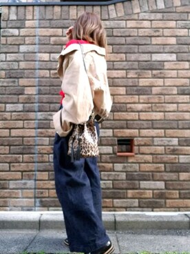 「ショート丈トップス」｜「アイテム（ミリタリージャケット）」を使った、reeさん（レディース・158cm）の秋コーディネート