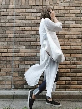 「CLANE（クラネ）のアイテム（スリッポン）」を使った、reeさん（レディース・158cm）の春コーディネート