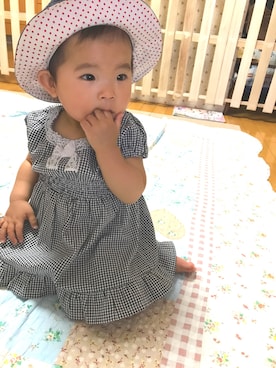 「NOのアイテム」を使った、ぽみさん（キッズ・70cm）の夏コーディネート