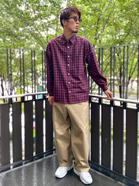 「A.D.S.R.（エーディーエスアール）のアイテム」を使った、後藤さん（メンズ・179cm）の夏コーディネート