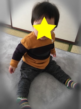 「NIKE（ナイキ）のアイテム（Tシャツ/カットソー、オレンジ系）」を使った、TOTOさん（レディース・170cm）の冬コーディネート