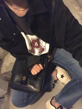 「Ungrid（アングリッド）のフレイドヘムストスリ（デニムパンツ）」を使った、sayakaさん（レディース・158cm）の冬コーディネート