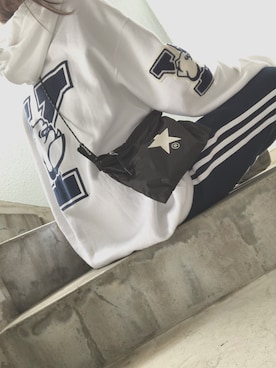 「CONVERSE（コンバース）のCONVERSE コンバース ONE STAR(A) 32340280 OX *WHITE/BLACK （スニーカー）」を使った、sayakaさん（レディース・158cm）の春コーディネート