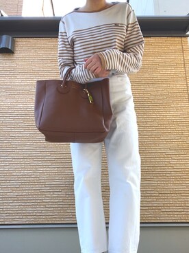 「ヤングアンドオルセン」｜「アイテム（バッグ）」を使った、minminさん（レディース・160cm）の春コーディネート