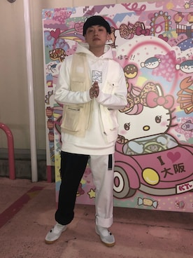 「Gosha Rubchinskiy（ゴーシャラブチンスキー）のアイテム（その他アウター）」を使った、GEEKMANさん（メンズ・180cm）の春コーディネート
