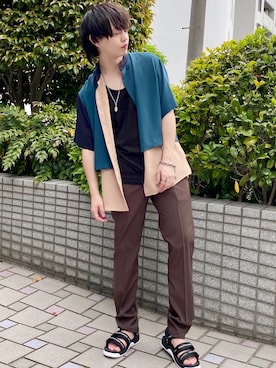 「soe（ソーイ）のアイテム」を使った、RYOさん（メンズ・165cm）の春コーディネート